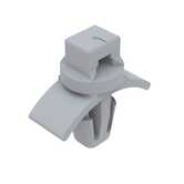 Heyco Winged Push Mount Cable Tie Mount, .28 x .63", Nylon, Natural