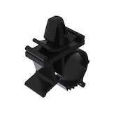 Heyco Adjustable Cable Clip, Arrowhead Mount, 1.24" L, .55" Max Bundle Diameter, Nylon, Black
