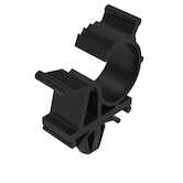 Heyco Adjustable Cable Clip, Arrowhead Mount, 1.24" L, .55" Max Bundle Diameter, Nylon, Black