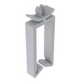 Heyco Two Prong Wire Saddle, .61" L, .44 x .38" Bundle Capacity, Nylon, Natural