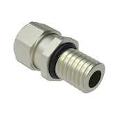 Heyco EMC Liquid Tight Cord Grip, M20 x 1.5 Standard Thread, .433 - .551" Cable Size, Brass, Nickel