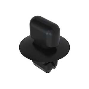 Heyco Turn Rivet, .39 x .59" Mounting Hole Dia, .44" L, Nylon, Black