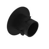 Heyco 1/2 Push-In Threaded Plug, Round Head, LDPE, Black