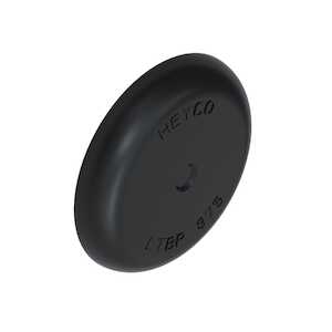 Heyco Liquid Tight Break-Thru Plug, .92" Diameter, .32" H, Nylon, Black
