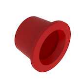 Heyco SAE 1/8 Tapered Cap, .38" H, LDPE, Red
