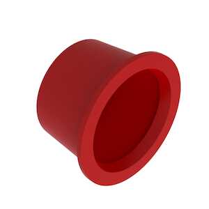 Heyco SAE 2 Tapered Cap, 1.03" H, LDPE, Red