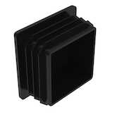 Richco Square Tubing Plug, Snap-In, 10 - 14 AWG, 1.75" Internal Tube Size, LDPE, Black