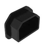 Heyco IEC-14 Hole Plug, .96" L, .66" W, LDPE, Black