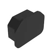 Heyco IEC-14 Hole Plug, .96" L, .66" W, LDPE, Black