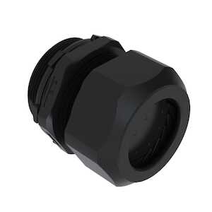Heyco Break Thru Solar Masthead® Liquid Tight Cord Grip, NPT 1 1/2 Thread, 5.5 mm Conductor Size, Nylon, Black