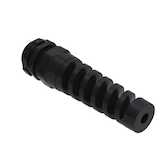 Heyco Pigtail Liquid Tight Cord Grip with Integral Sealing Ring & Nut, M16 Thread, .105 - .315" Cable Size, Nylon, Black