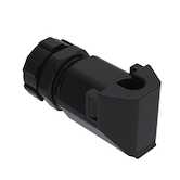 Heyco Right Angle Liquid Tight Cord Grip with Integral Sealing Ring, M16, .105 - .315" Cable Size, Nylon, Black