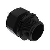 Heyco Split Gland Liquid Tight Cord Grip for Pre-assembled Cables with Integral Sealing Ring, M32 Thread, .250 - .334" Cable Size, Nylon, Black