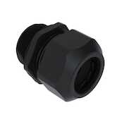 Heyco Split Gland Liquid Tight Cord Grip for Pre-assembled Cables with Integral Sealing Ring, M32 Thread, .250 - .334" Cable Size, Nylon, Black