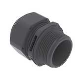 Heyco Split Gland Liquid Tight Cord Grip for Pre-assembled Cables with Integral Sealing Ring, M25 Thread, .210 - .334" Cable Size, Nylon, Gray