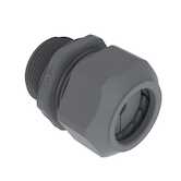 Heyco Split Gland Liquid Tight Cord Grip for Pre-assembled Cables with Integral Sealing Ring, M25 Thread, .210 - .334" Cable Size, Nylon, Gray