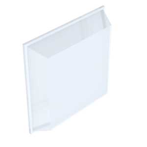 Heyco Square Bumper, Adhesive-Backed, .40" Diameter, .10" H, Polyurethane, Clear