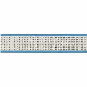 Brady Consecutive Numbers Scored Wire Marker Card, 1 to 33