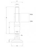 Vlier Solid Base Leveler, 3/4-10