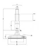 Vlier Solid Boltdown Vulcanized Leveler, 1-8