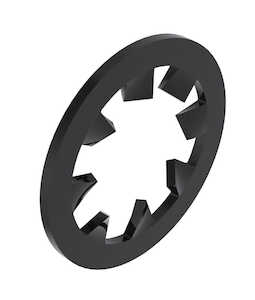 #10 Internal Tooth Lock Washer, .195" ID, .381" OD, .020" - .025" Thickness, 410 Stainless Steel, Black Oxide, MS35333-73B