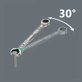 Wera Tools 6000/6002 Joker 6 Set 1 Set of Ratcheting Combination/Double Open-ended Wrenches, 6 Pieces