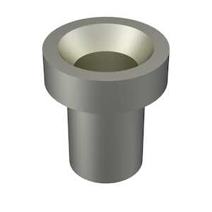 Keystone Banana Jack, .218" Dia., .125" L, Round Head, Brass, Tin Plate