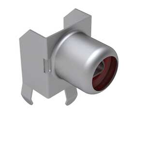 Keystone Horizontal Phono Jack, .465" L, Steel, Tin Plating, Black