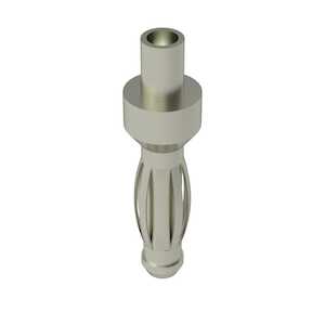 Keystone Banana Plug, .135" Dia., 187" L, Rivet Mount, Brass, Nickel Plating