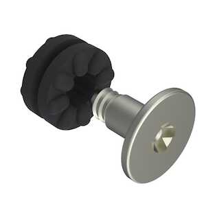 Keystone .250" Anti-Vibration Grommet for 6-32 Hex Head Shoulder Screw, .377" OD, Rubber, Black