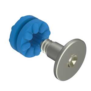 Keystone .250" Anti-Vibration Grommet for 6-32 Hex Head Shoulder Screw, .377" OD, Rubber, Blue