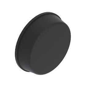 Heyco Flat Bumper, Push-In, .38" Diameter, .13" H, Polyurethane, Black