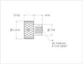 Vlier Adjustable Torque Handle, 3/8-16 Tapped Hole, 3-6lb Adjustable Torque Inch