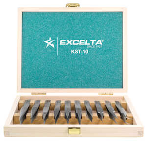 Excelta Tweezer 3 Star Kit, 10 pc, Wooden Case