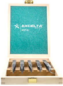 Excelta Tweezer 3 Star Kit, 5 pc, Wooden Case