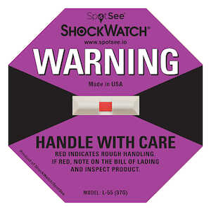 SpotSee L55 ShockWatch Label, 37 G Range, Purple