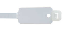 Catamount Identification Cable Tie, Natural Nylon 6.6 Max Temp 85°C (185°F), Indoor, Length 194.46mm (7.656"), Tensile Strength 222 N (50 lbs), Marking Pad 27.56mm (1.085") x 13.26mm (.522")