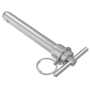 Southco Lockwell Pin, Double Acting, T-Handle, 11.1 mm (.44") Shank Dia., 101.6 mm (4") Grip, Stainless Steel