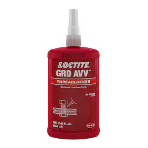 Loctite 086 High Strength Threadlocker, 250 ml Bottle, 240 psi Tensile Strength, Medium Viscosity, Red
