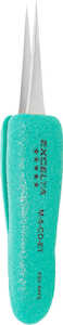 Excelta TealShield/Cobaltima Tweezer, 5 Star Mini Straight Tapered Ultra Fine Point, Cobalt, Ergonomic