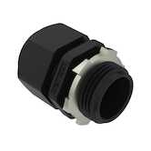 Heyco Liquid Tight UFB Romex Liquid Tight Cord Grip, NPT 1 Thread, .690 - .190" Cable Size, Nylon, Black