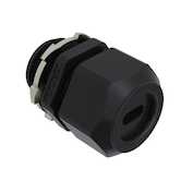 Heyco Liquid Tight UFB Romex Liquid Tight Cord Grip, NPT 1 Thread, .690 - .190" Cable Size, Nylon, Black