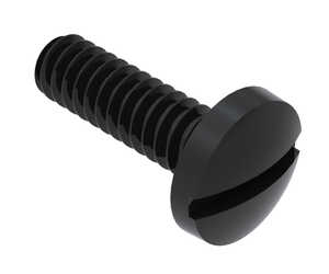 0-80 X 1/2" Long, Slotted Binding Head, Stainless Steel Machine Screw. Black Oxide. Specification - ASME B18.6.3