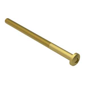 1/4" - 28 X 2" L, Phillips Pan Head Machine Screw, Steel, Cadmium