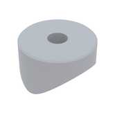 Micro Plastics .84" Nylon Spacer, .22" ID, 1/2" L, Natural, 500/Bag