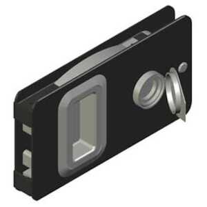 Southco Flush Entry Door Latch, Key Locking, Sealed Design, Fits 12.7 (.5") Door Thickness, Aluminum, Black Anodized
