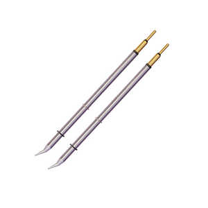 Metcal 600 Series MicroFine Tweezer Solder Tip Cartridge, Conical Bent, 0.4 mm x 6.2 mm