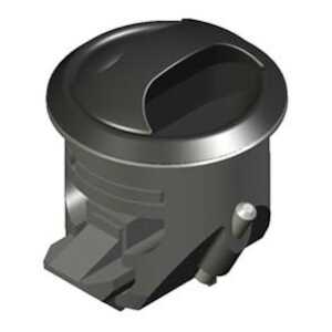 Southco Novibra Push-to-Close Latch, Type 1 (for Drawers), Plastic, Black Body, Black Cup, Black Handle