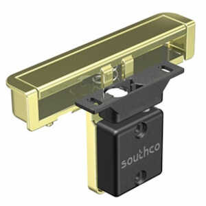 Southco Polar Magnetic Deadbolt Latch, Diamond Brass