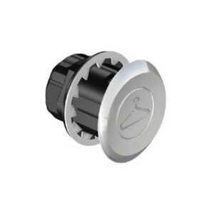 Southco Point Coat Hook, Oval In-line Housing, Chrome Housing, Chrome Hook